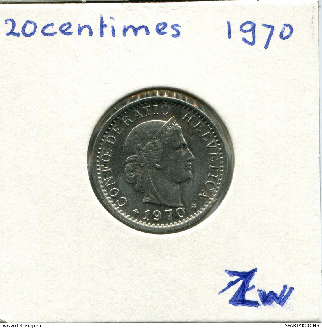 20 RAPPEN 1970 SUISSE SWITZERLAND Pièce #AW861.F.A - Autres & Non Classés