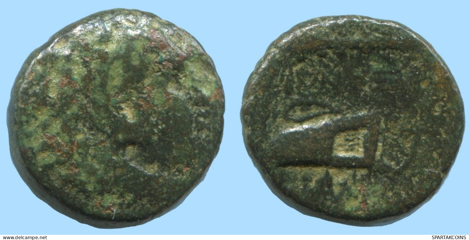 GENUINE ANTIKE GRIECHISCHE Münze 5.2g/17mm #AF974.12.D.A - Griechische Münzen