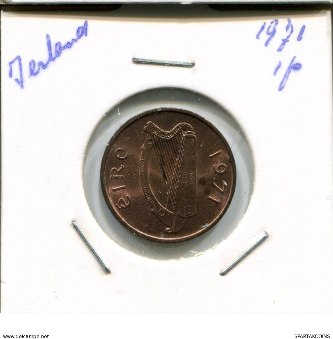 1 PENNY 1971 IRLANDA IRELAND Moneda #AN671.E.A - Ierland