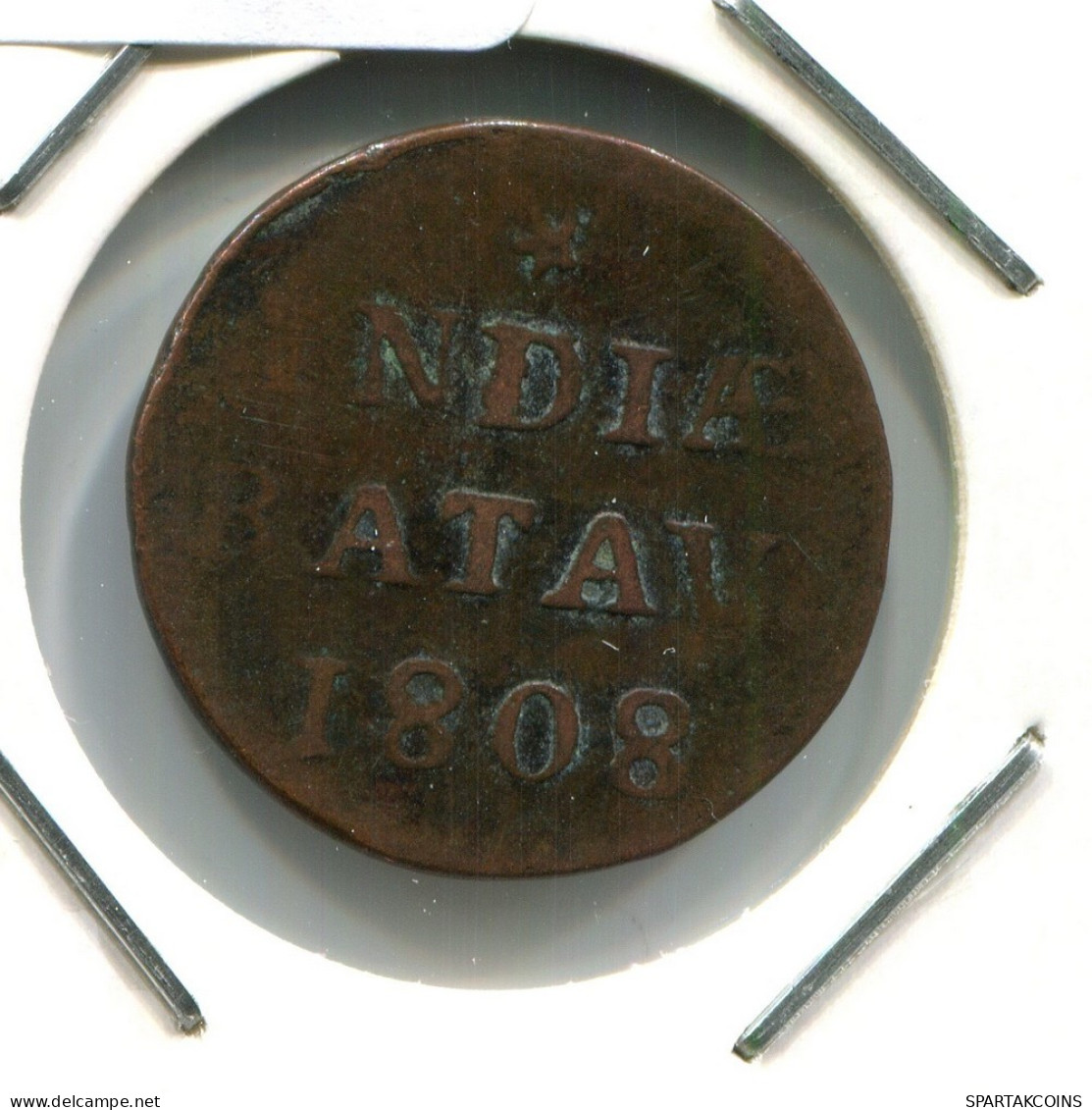 1808 BATAVIA VOC DUIT NEERLANDÉS NETHERLANDS Colonial Moneda #VOC2064.10.E.A - Niederländisch-Indien