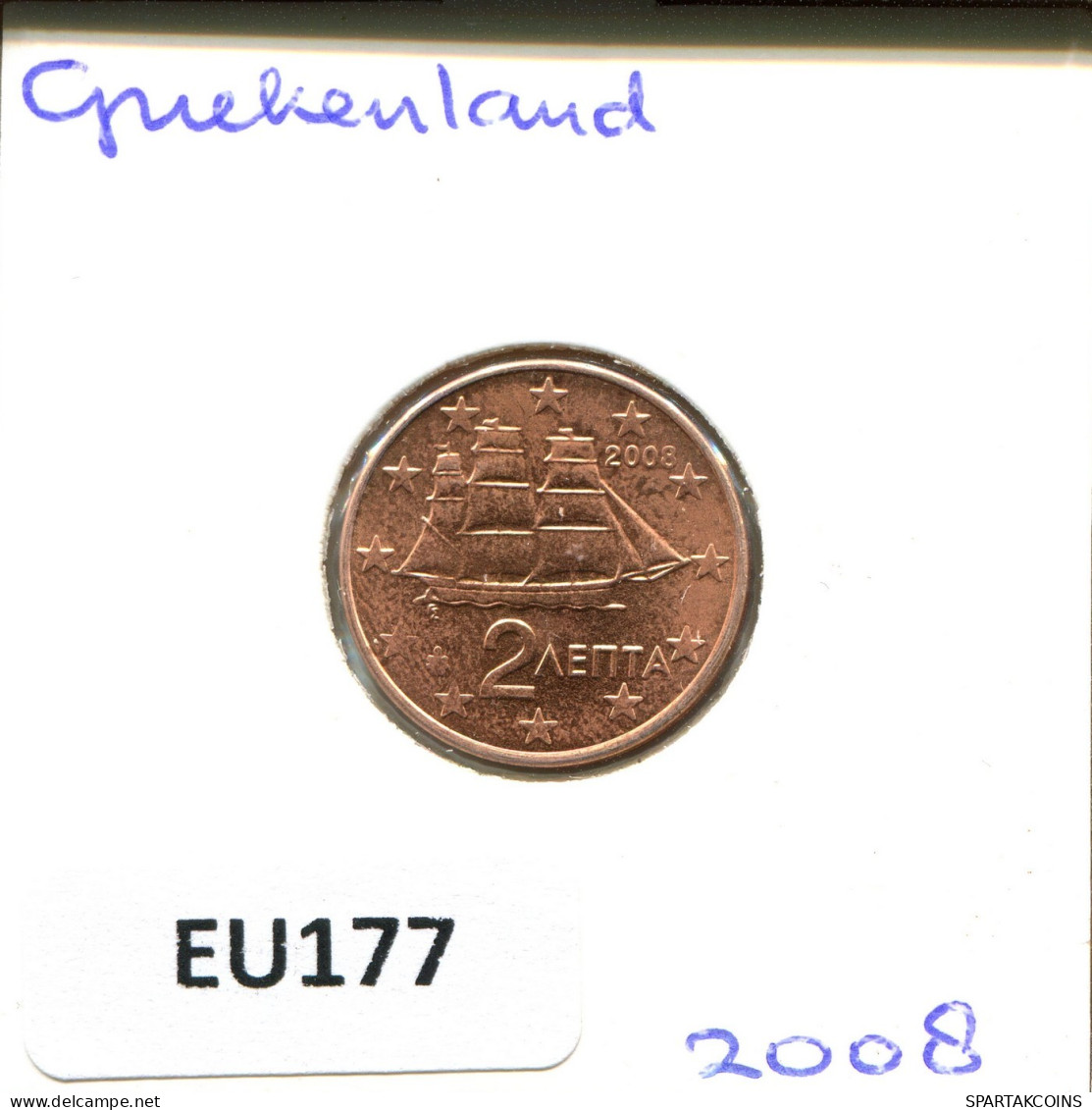 2 EURO CENTS 2008 GRÈCE GREECE Pièce #EU177.F.A - Greece