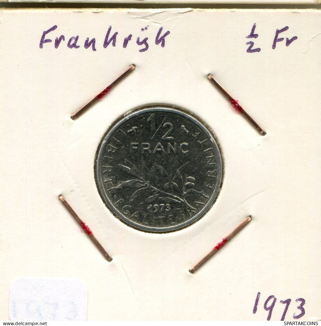 1/2 FRANC 1973 FRANCIA FRANCE Moneda #AM919.E.A - 1/2 Franc