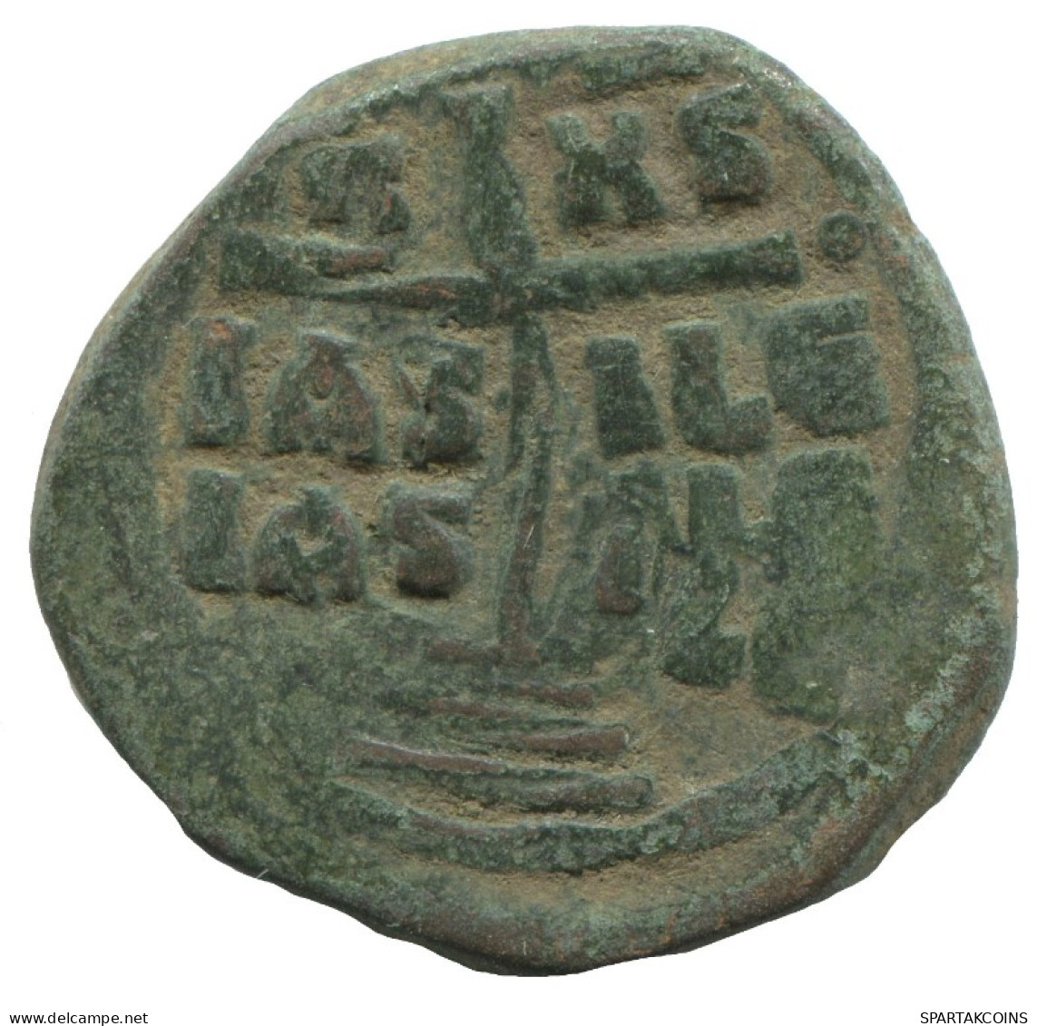 JESUS CHRIST ANONYMOUS CROSS BYZANTINISCHE Münze  10.2g/27mm #AA635.21.D.A - Byzantinische Münzen