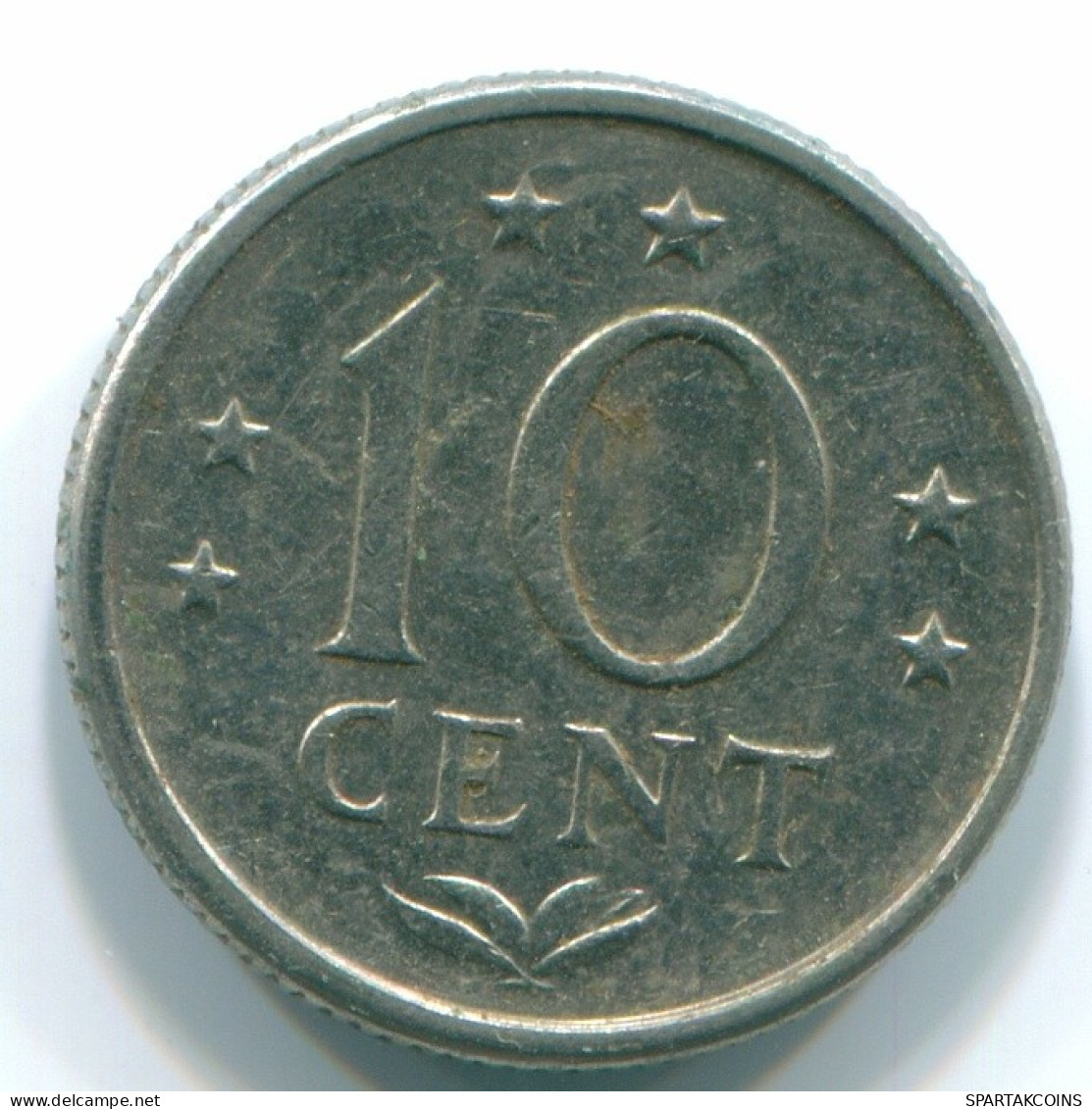 10 CENTS 1980 ANTILLAS NEERLANDESAS Nickel Colonial Moneda #S13743.E.A - Antille Olandesi