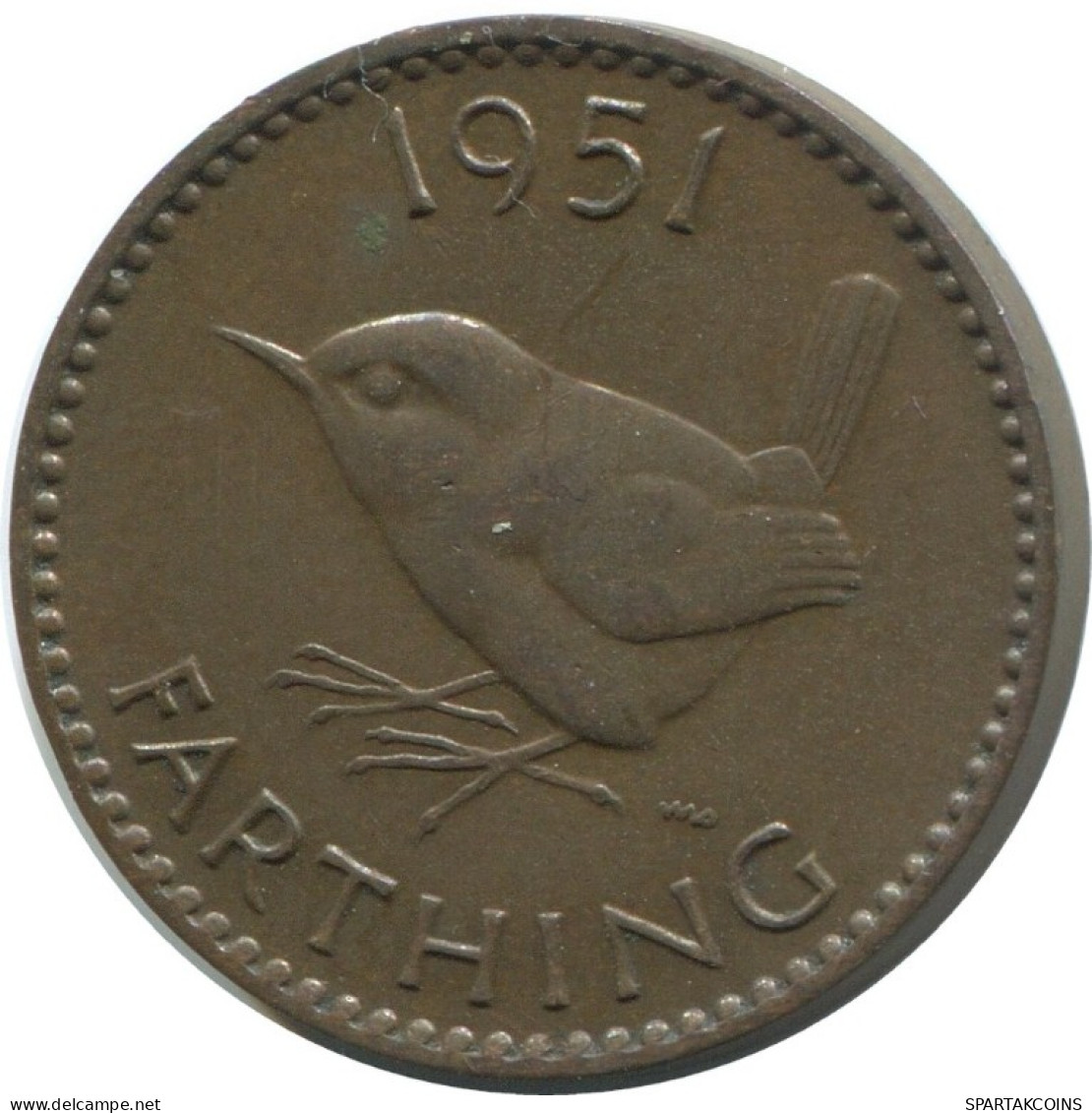 FARTHING 1951 UK GBAN BRETAÑA GREAT BRITAIN Moneda #AG755.1.E.A - B. 1 Farthing