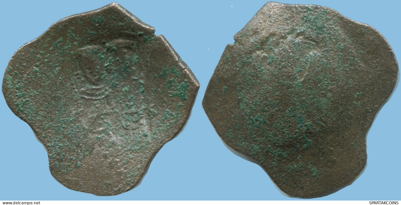 Authentic Original Ancient BYZANTINE EMPIRE Trachy Coin 2.3g/25mm #AG580.4.U.A - Byzantine