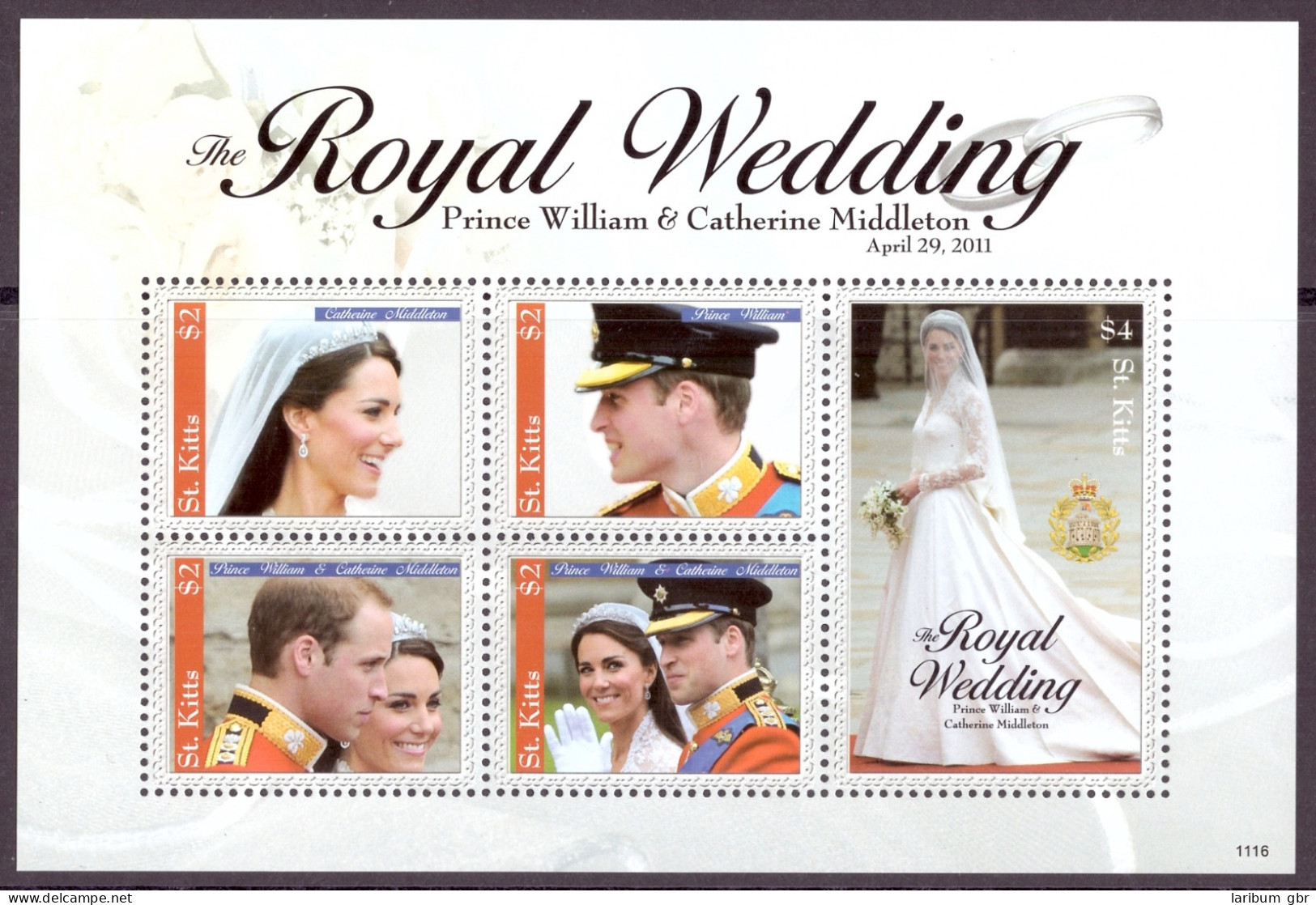 St. Kitts Nevis KB 1258-1262 Postfrisch Royal Wedding #JT706 - St.Kitts En Nevis ( 1983-...)