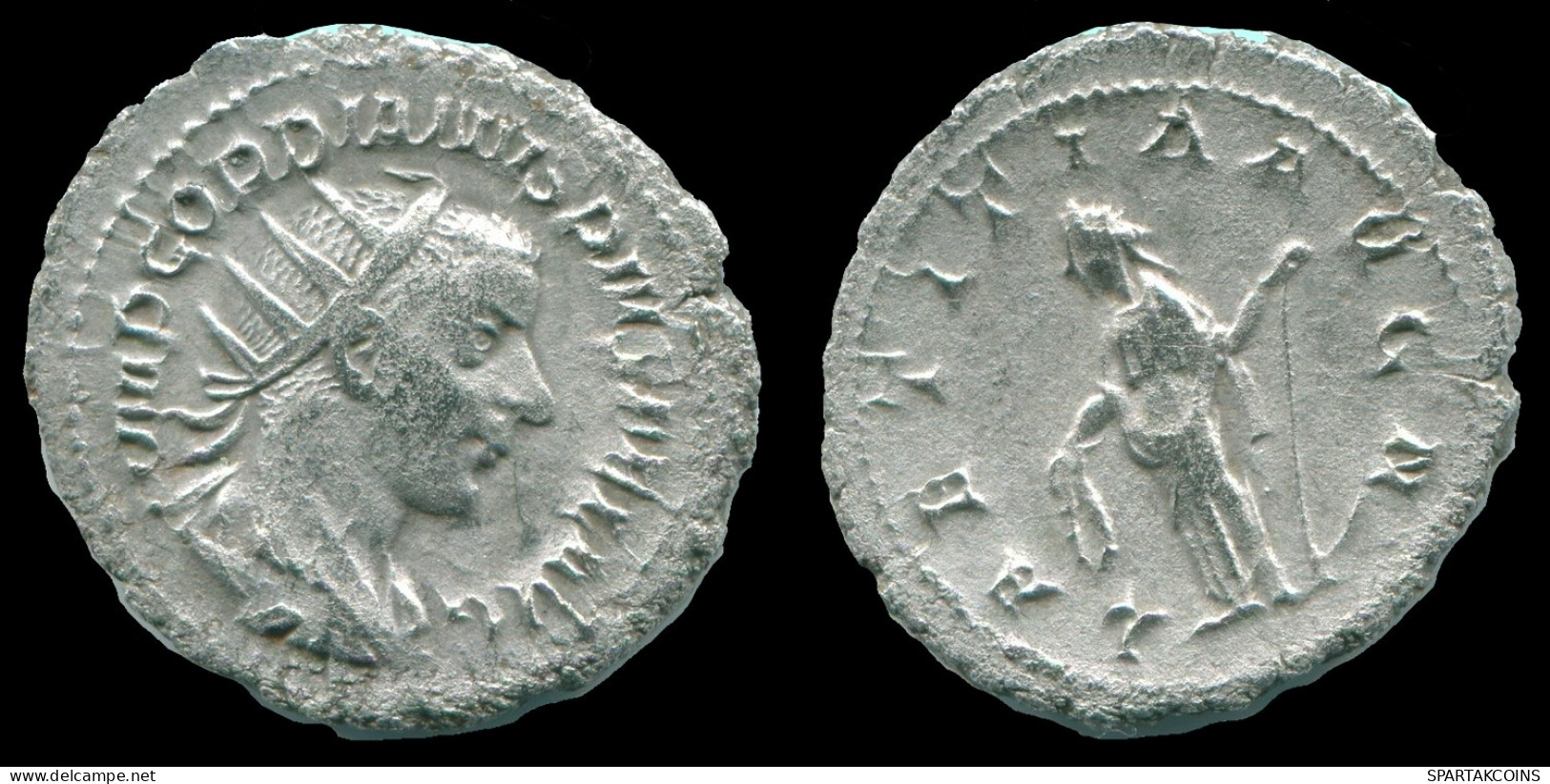 GORDIAN III AR ANTONINIANUS ROME Mint AD 241-243 LAETITIA AVG N #ANC13122.43.F.A - La Crisi Militare (235 / 284)