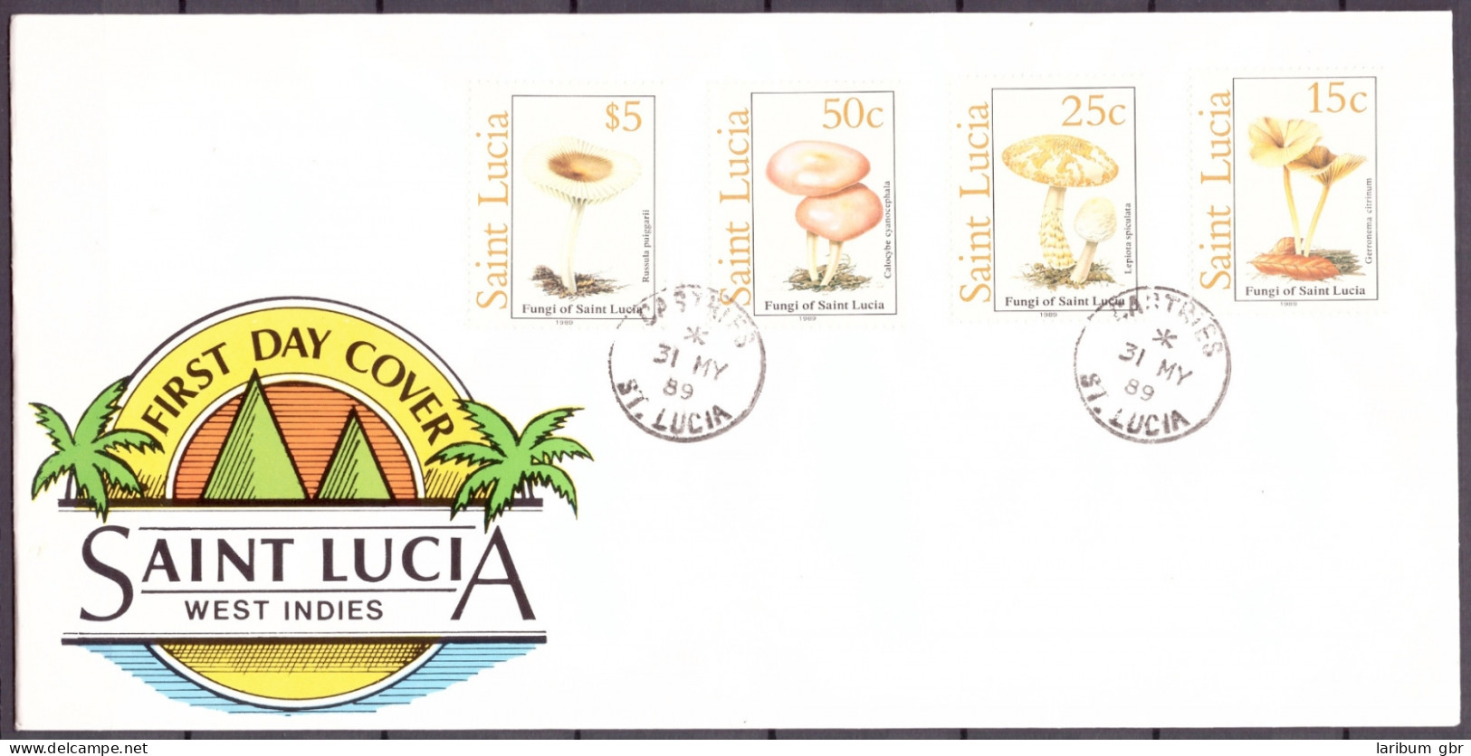 St. Lucia 948-51 Pilze Ersttagesbrief/FDC #IJ033 - St.Lucie (1979-...)