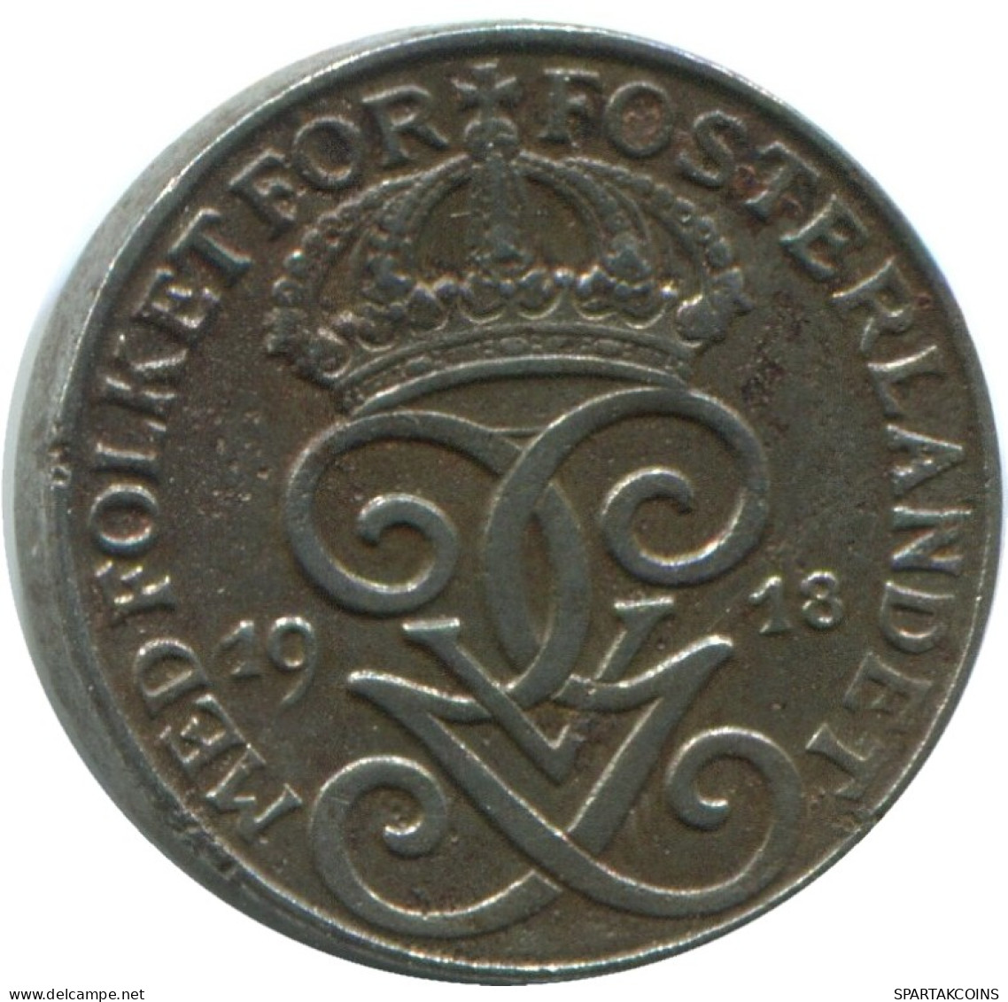 1 ORE 1918 SWEDEN Coin #AD188.2.U.A - Sweden