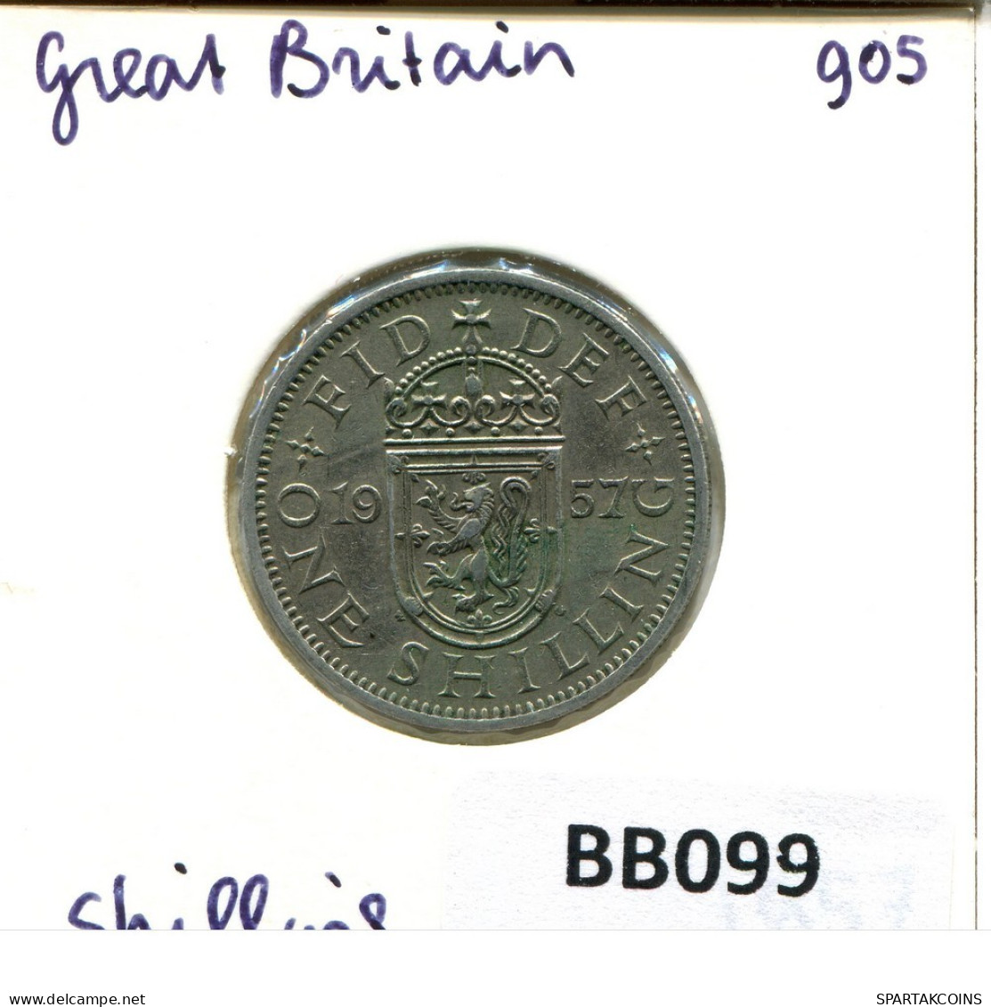 SHILLING 1957 UK GRANDE-BRETAGNE GREAT BRITAIN Pièce #BB099.F.A - I. 1 Shilling