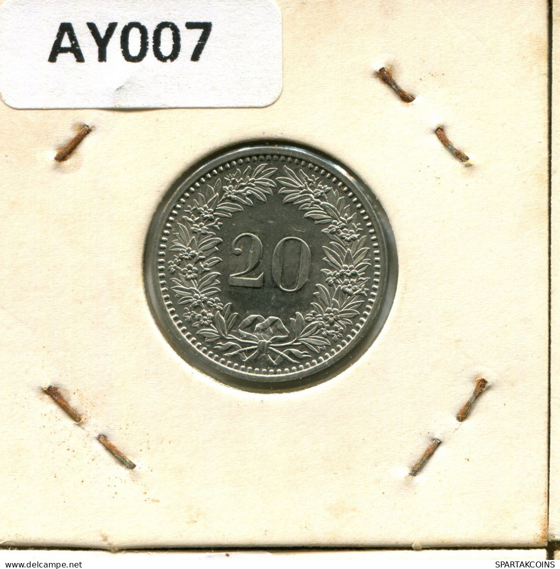 20 RAPPEN 1982 SUISSE SWITZERLAND Pièce #AY007.3.F.A - Other & Unclassified