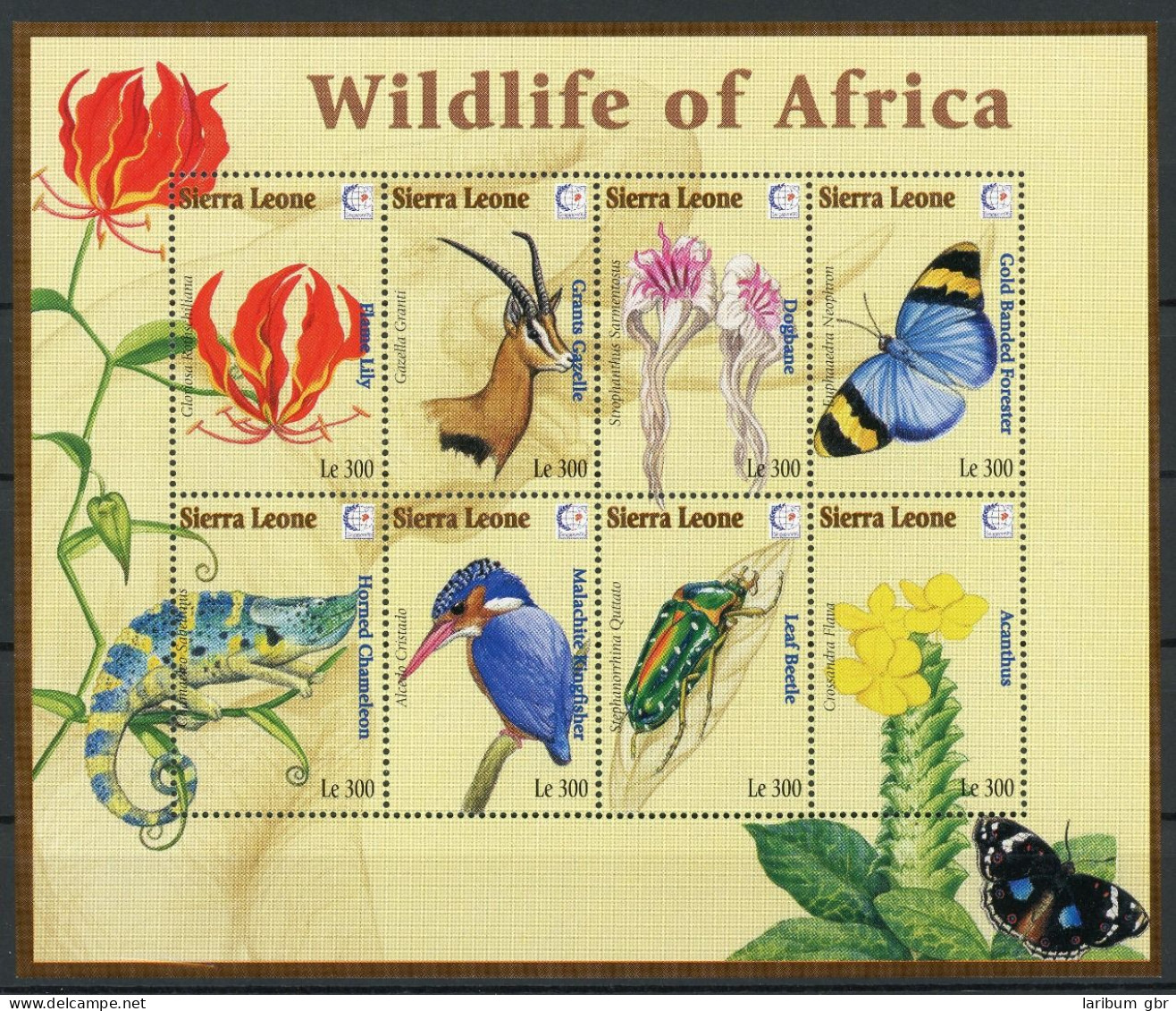 Sierra Leone Kleinbogen Mit 2410-2417 Postfrisch Fauna Und Flora #JP158 - Sierra Leone (1961-...)