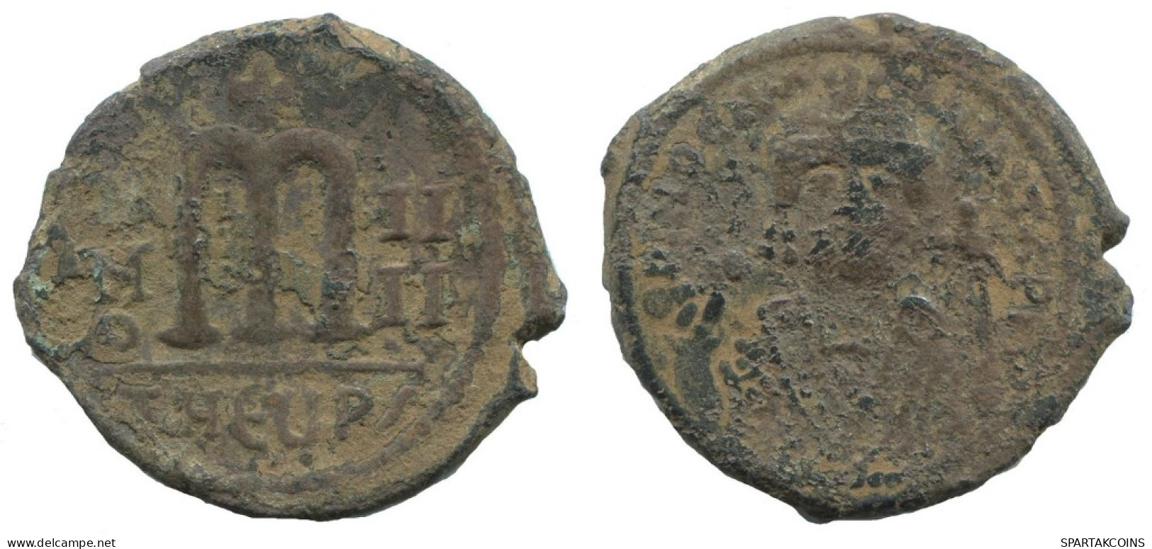 PHOCAS FOLLIS Authentique ORIGINAL Antique BYZANTIN Pièce 12g/32mm #AA499.19.F.A - Byzantines