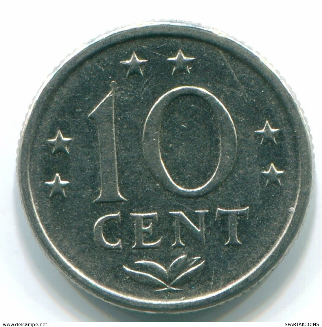 10 CENTS 1979 ANTILLES NÉERLANDAISES Nickel Colonial Pièce #S13612.F.A - Antille Olandesi
