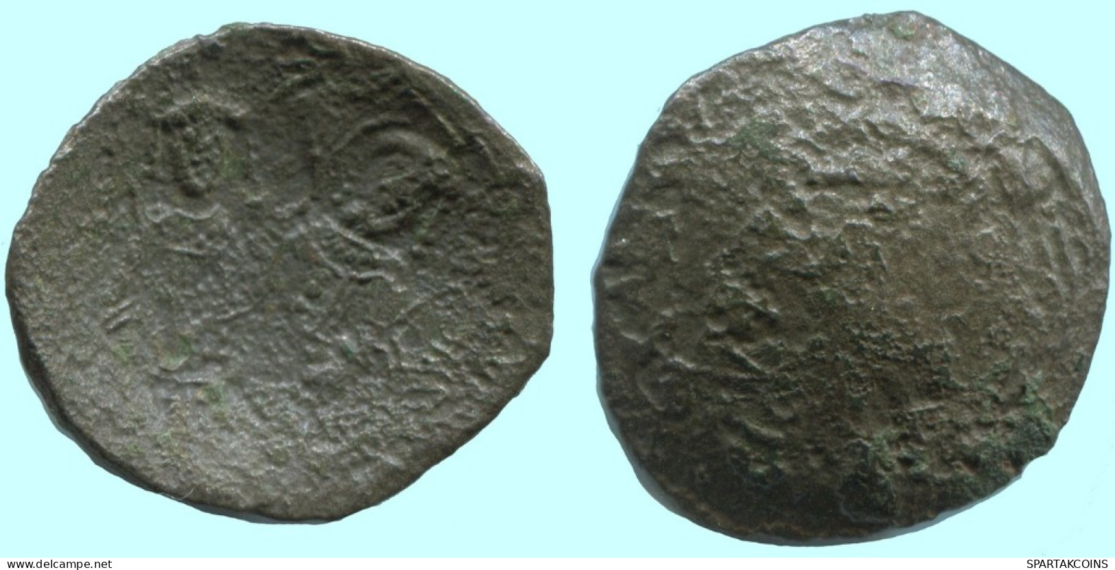 Authentique Original Antique BYZANTIN EMPIRE Trachy Pièce 1.8g/24mm #AG603.4.F.A - Byzantinische Münzen