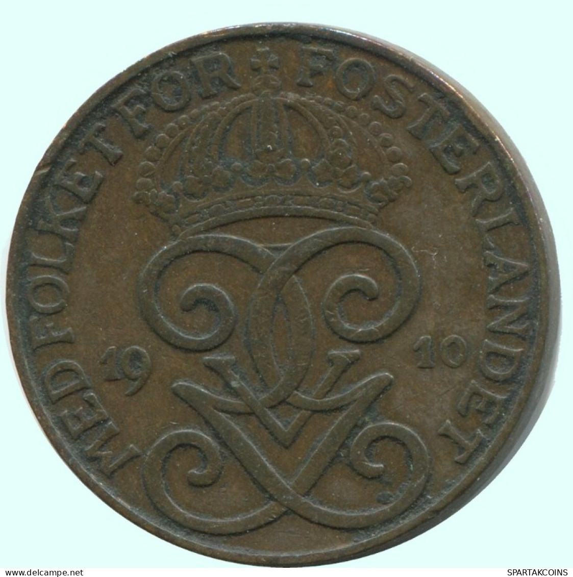 2 ORE 1910 SCHWEDEN SWEDEN Münze #AC848.2.D.A - Suède