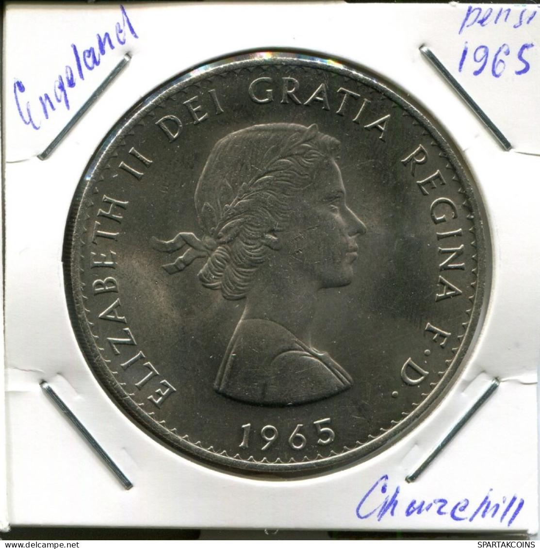 CROWN 1965 UK GRANDE-BRETAGNE GREAT BRITAIN CHURCHILL Pièce #AN552.F.A - L. 1 Crown