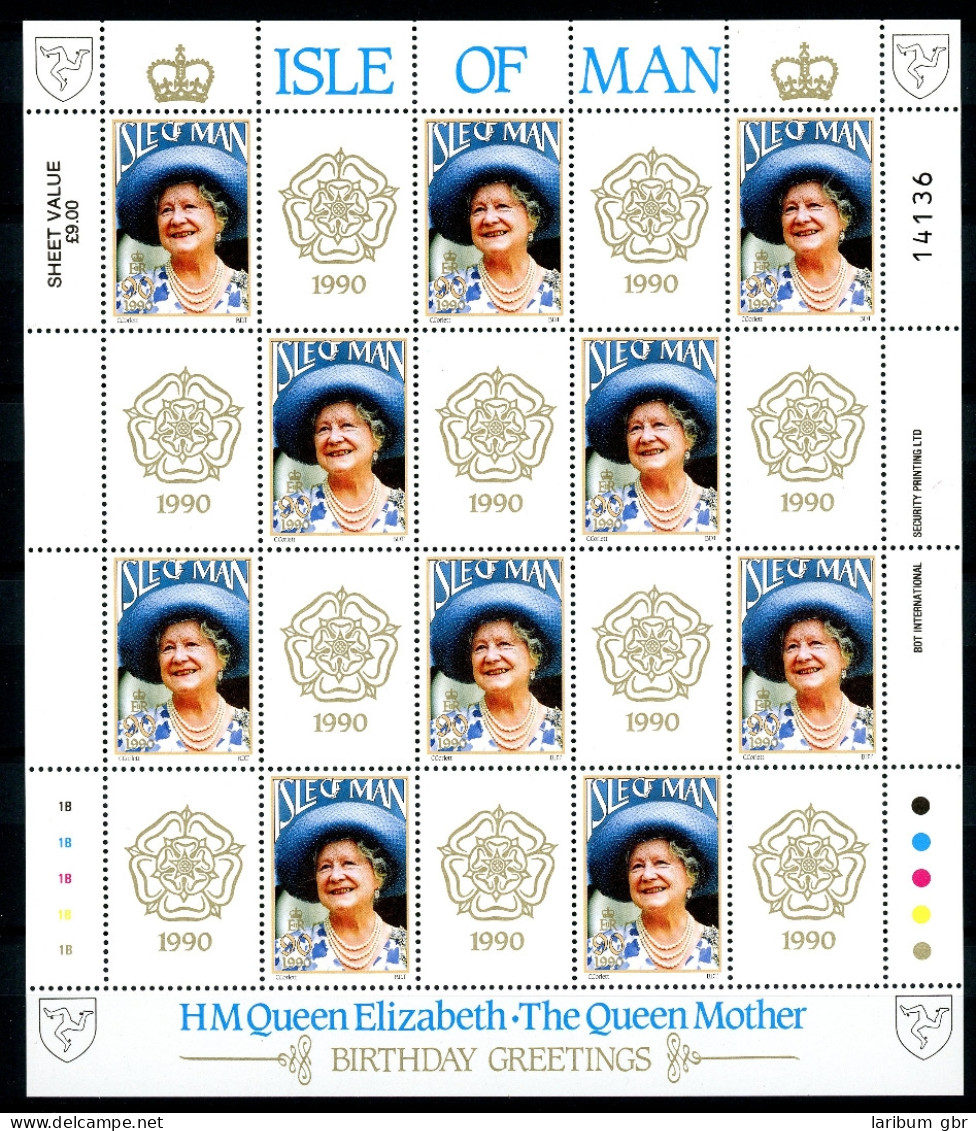 Isle Of Man Kleinbogen 437 Postfrisch Queen Mom #IY066 - Altri & Non Classificati