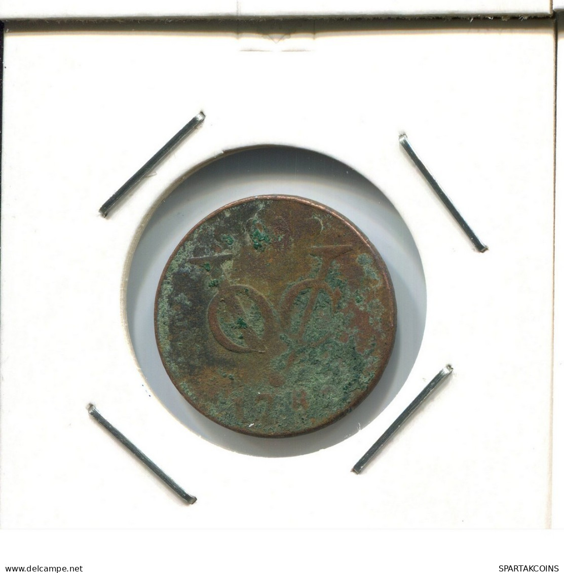 1789 HOLLAND VOC DUIT IINDES NÉERLANDAIS NETHERLANDS NEW YORK COLONIAL PENNY #VOC2766.7.F.A - Niederländisch-Indien