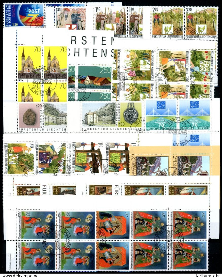 Liechtenstein Jahrgang 2003 1310-1338 Gestempelt 4er Blöcke #JW939 - Altri & Non Classificati