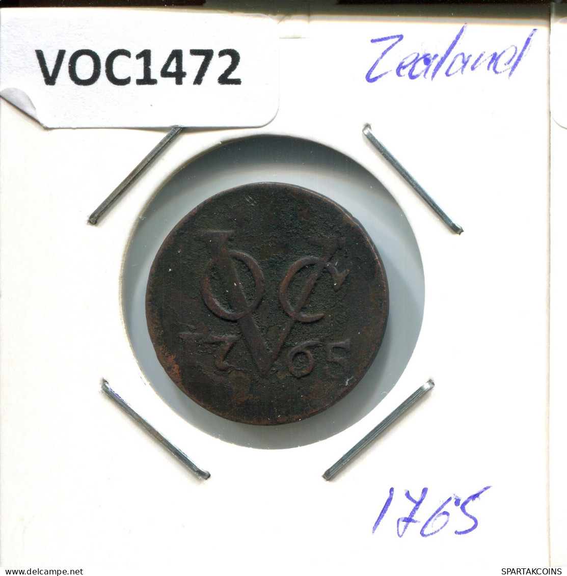 1745 ZEALAND VOC DUIT INDES NÉERLANDAIS NETHERLANDS Koloniale Münze #VOC1472.11.F.A - Indie Olandesi