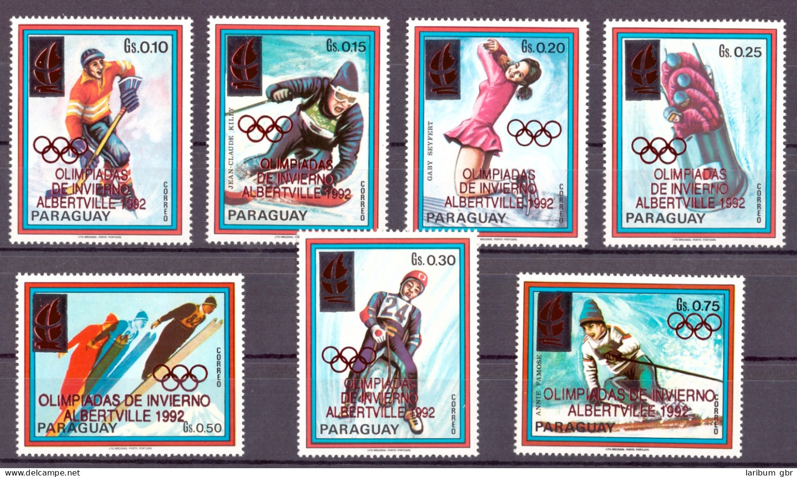 Paraguay 4408-4414 Postfrisch Olympia 1992 Albertville #HL157 - Paraguay