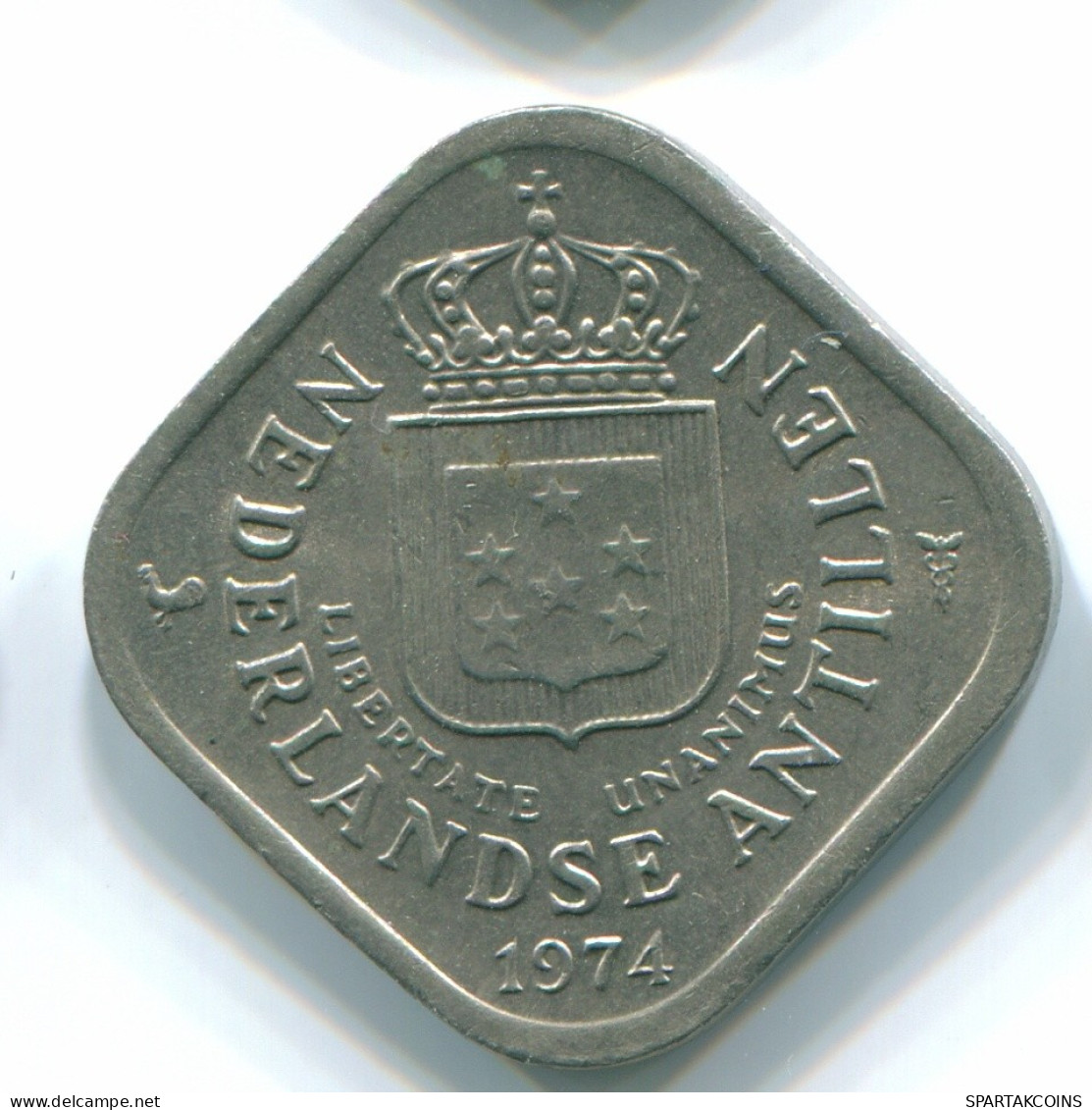 5 CENTS 1974 NETHERLANDS ANTILLES Nickel Colonial Coin #S12210.U.A - Netherlands Antilles