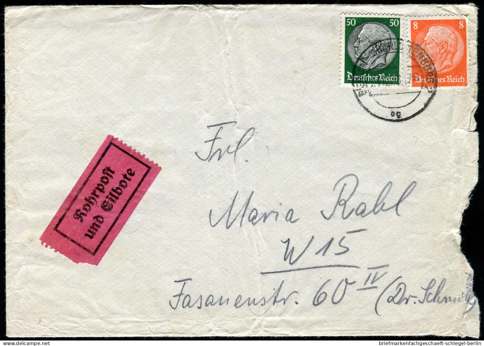 Berliner Postgeschichte, 1938, 517, 525, Brief - Lettres & Documents