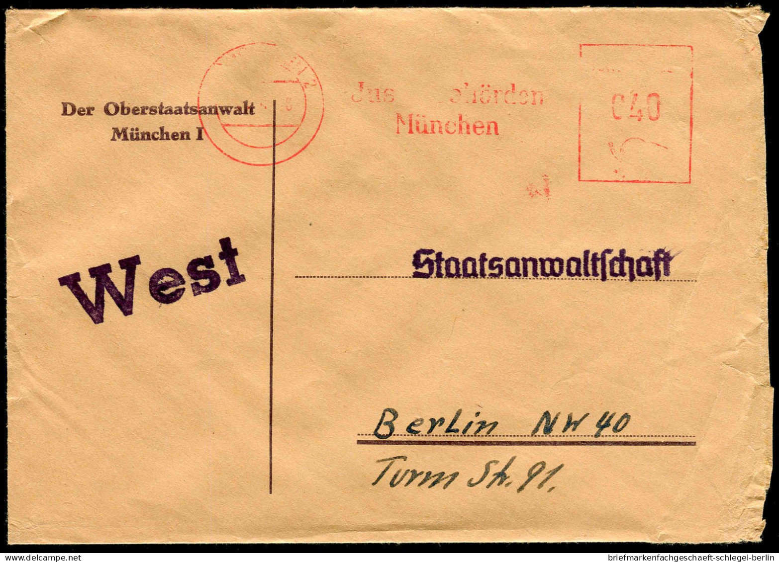 Bundesrepublik Deutschland, 1956, AFS, Brief - Altri & Non Classificati