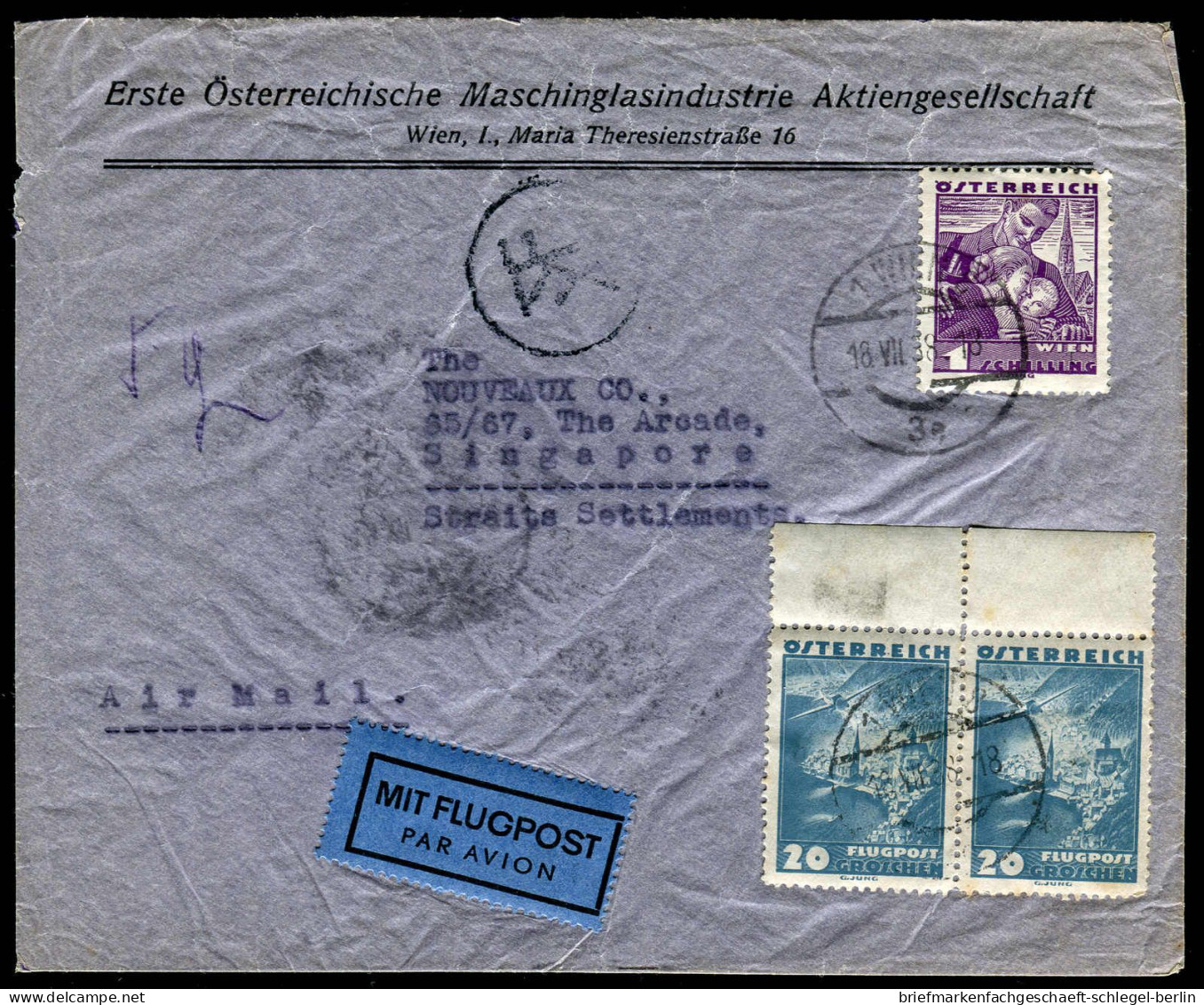 Österreich, 1938, 583, 601(2), Brief - Altri & Non Classificati