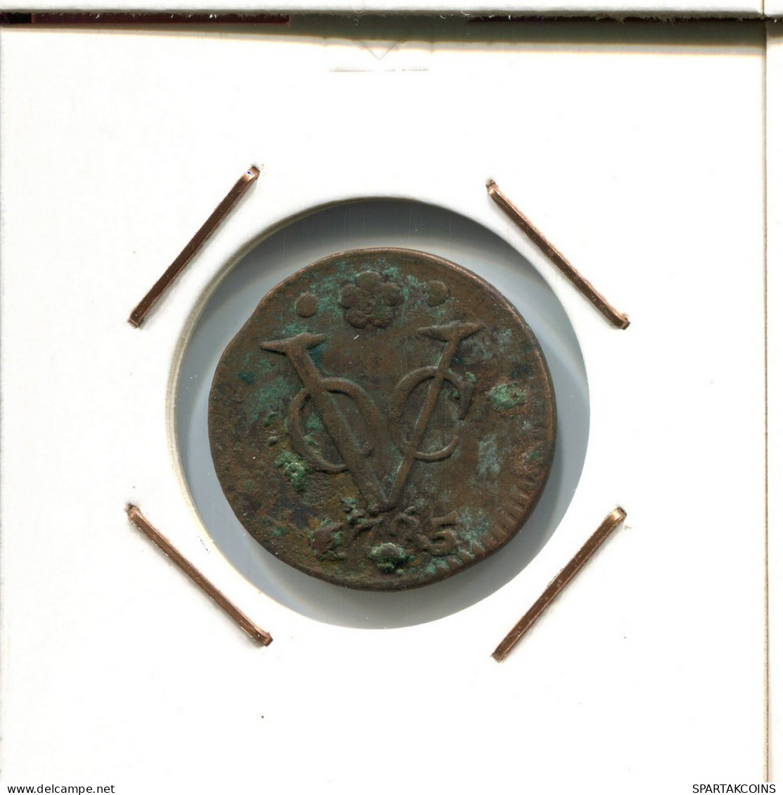 1735 HOLLAND VOC DUIT NIEDERLANDE OSTINDIEN NY COLONIAL PENNY #VOC2381.7.D.A - Indes Neerlandesas