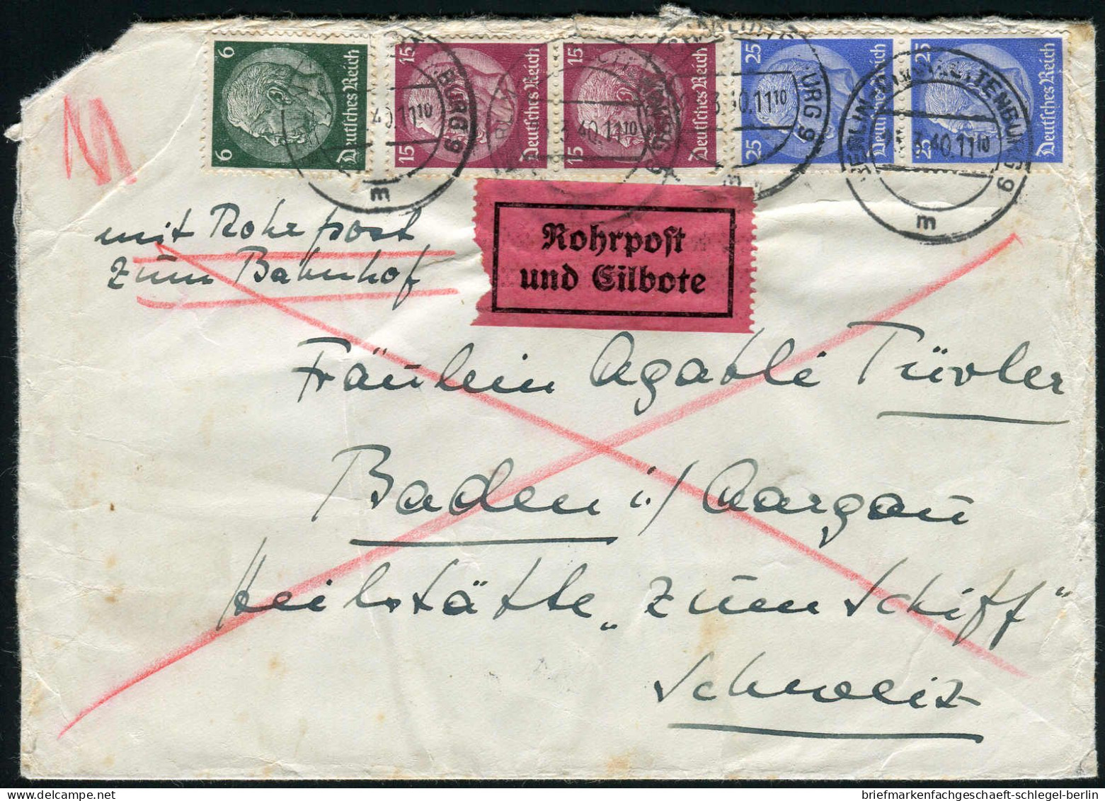 Berliner Postgeschichte, 1940, 516, 520(2), 522(2), Brief - Briefe U. Dokumente