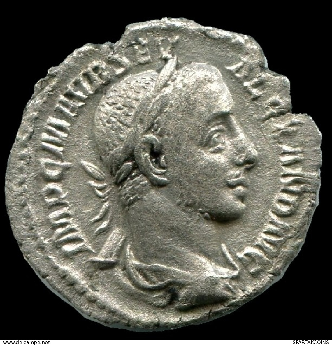 SEVERUS ALEXANDER AR DENARIUS 222AD ANNONA AVG ANNONA STANDING #ANC12307.78.F.A - The Severans (193 AD To 235 AD)