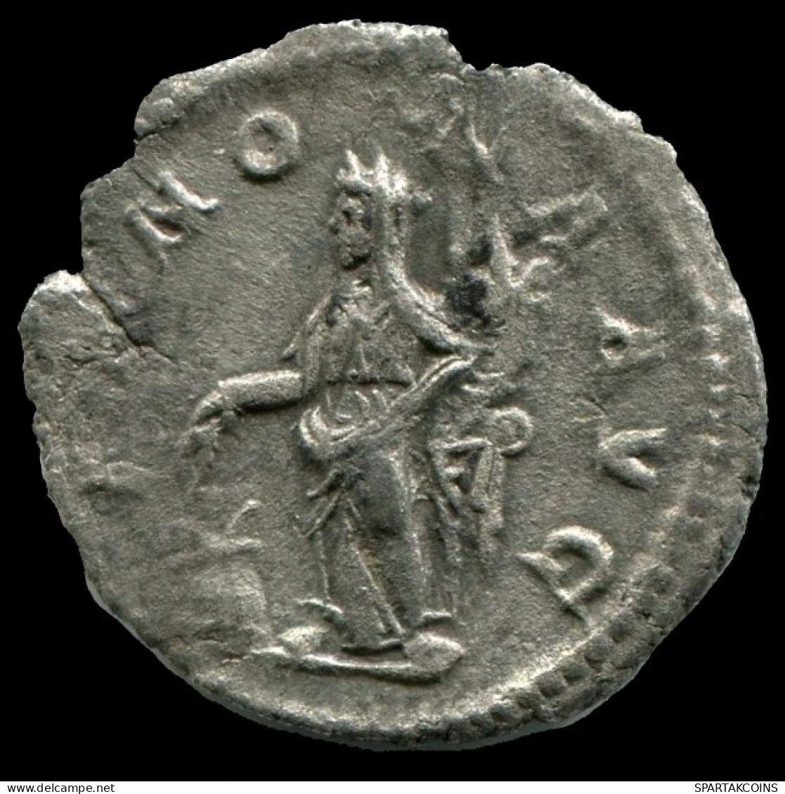 SEVERUS ALEXANDER AR DENARIUS 222AD ANNONA AVG ANNONA STANDING #ANC12307.78.F.A - The Severans (193 AD To 235 AD)