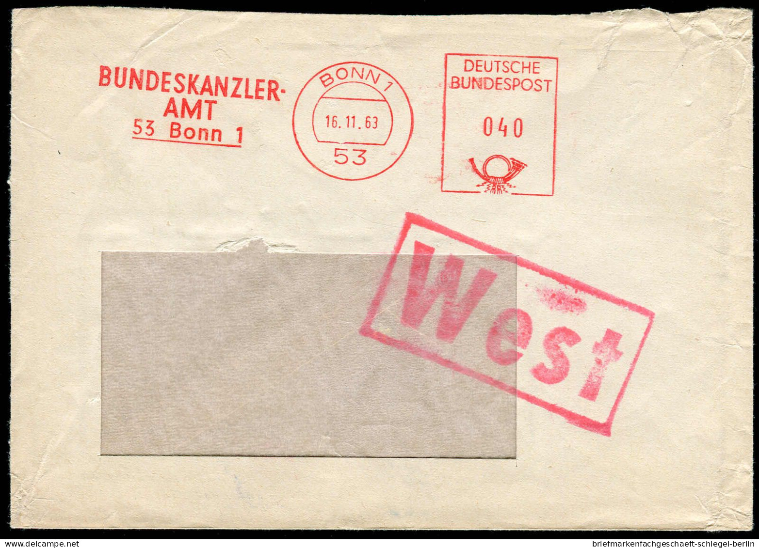 Bundesrepublik Deutschland, 1963, AFS, Brief - Other & Unclassified