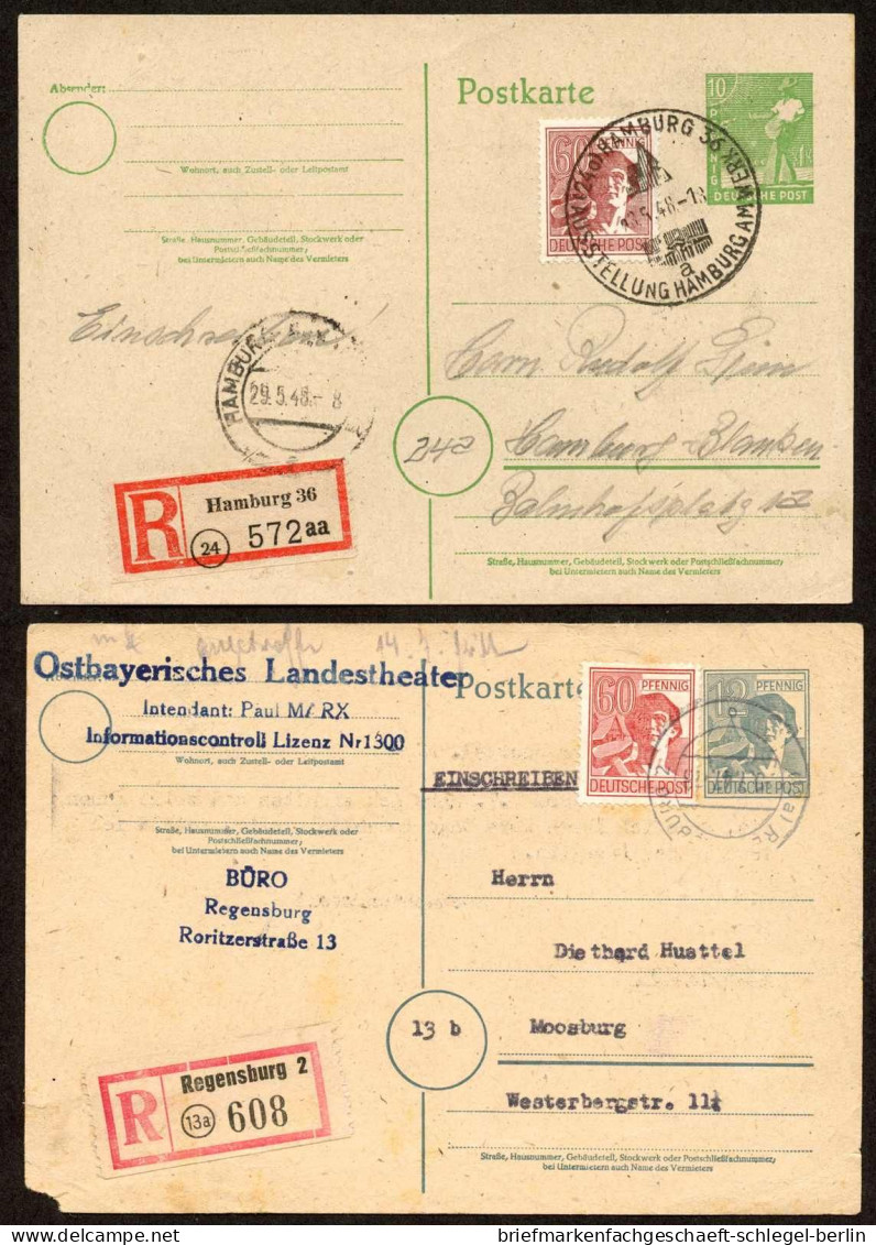 Gemeinschaftsausgaben, 1946, P 961 + 956 - 961 + 956, Brief - Sonstige & Ohne Zuordnung