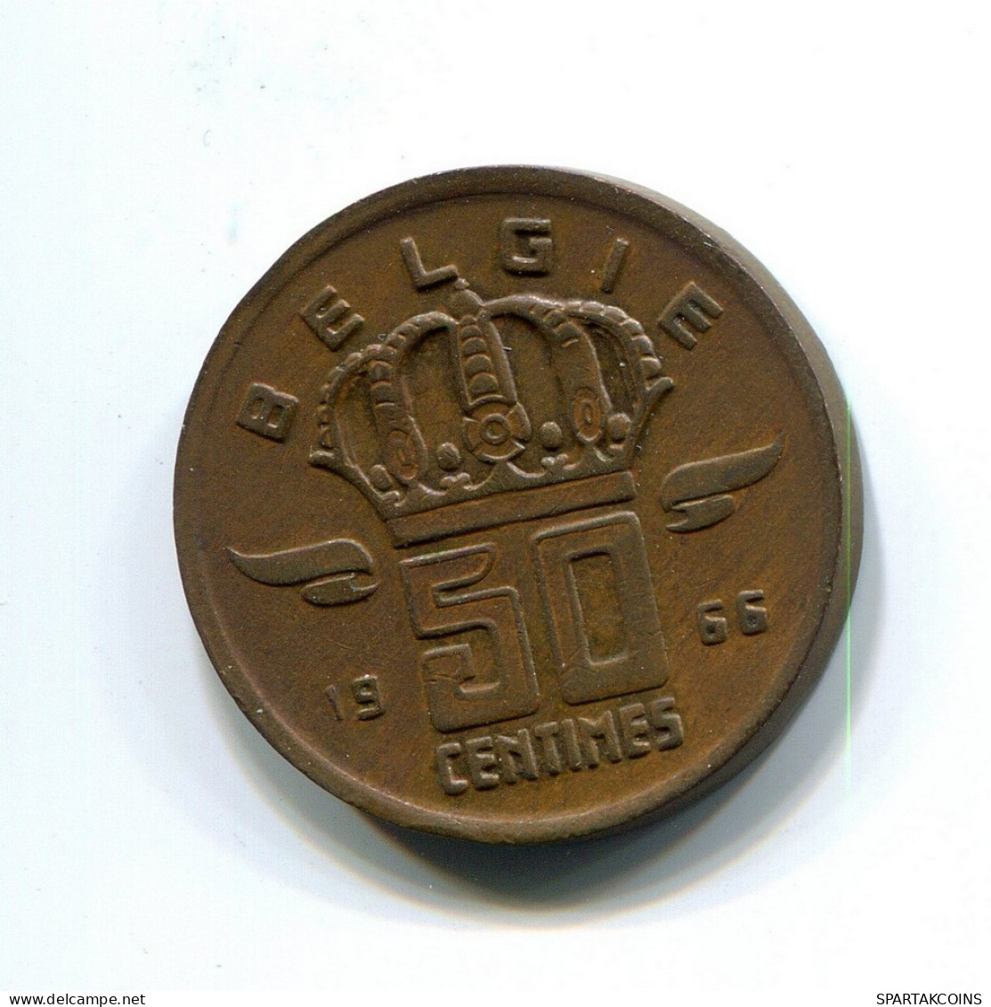 50 CENTIMES 1966 DUTCH Text BÉLGICA BELGIUM Moneda #BB383.E.A - 50 Cents