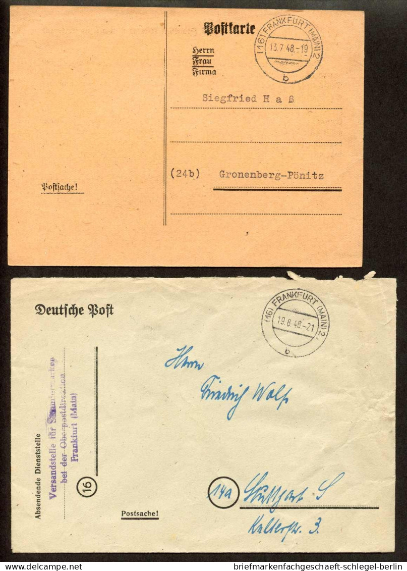Amerik.+Brit. Zone (Bizone), 1948, PS - DS, Brief - Brieven En Documenten