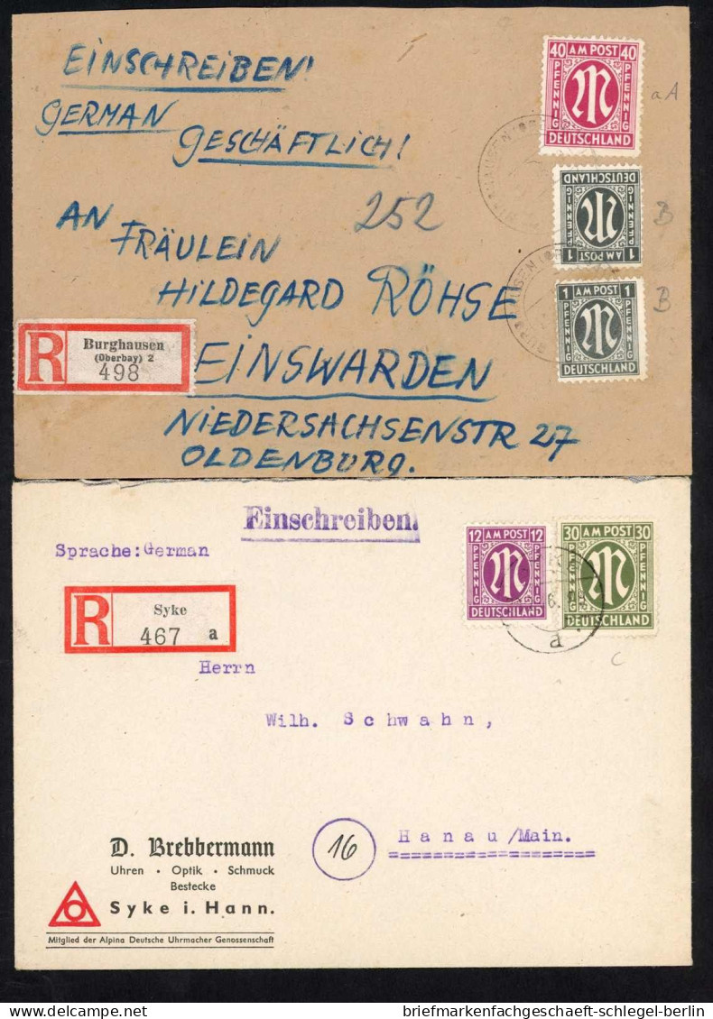 Amerik.+Brit. Zone (Bizone), 1945, 30 + 16(2) - 29 + 23, Brief - Covers & Documents