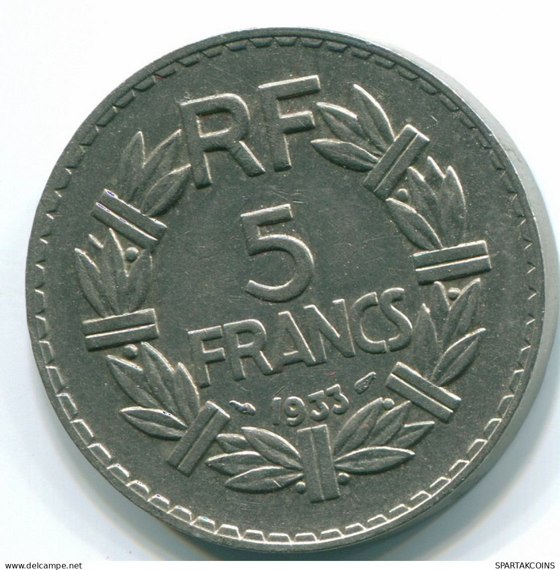 5 FRANCS 1933 FRANCIA FRANCE Moneda XF #FR1011.6.E.A - 5 Francs