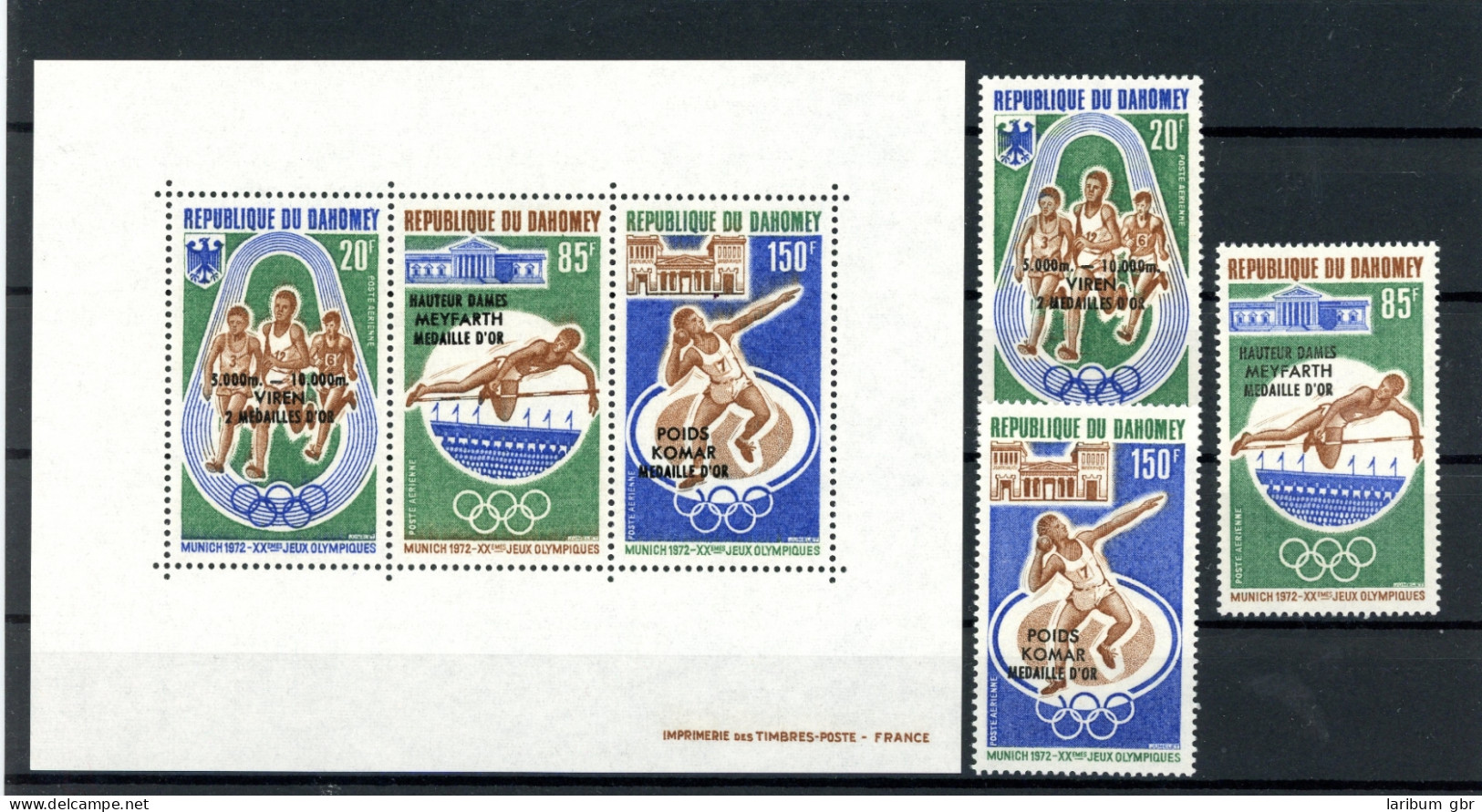 Dahomey 499-501, Block 20 Postfrisch Olympia #ID310 - Benin – Dahomey (1960-...)