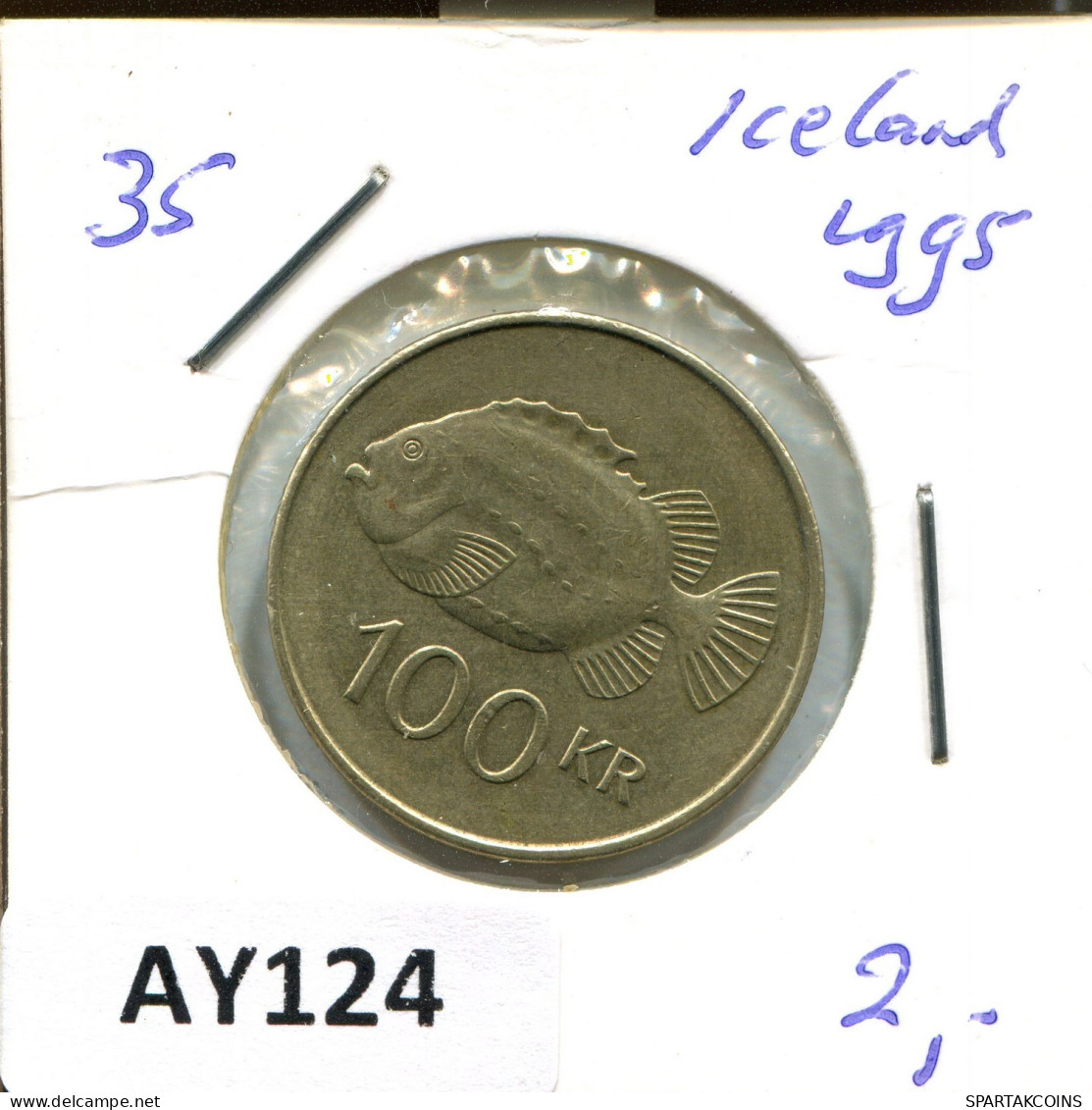 100 KRONUR 1995 ISLANDIA ICELAND Moneda #AY124.2.E.A - Islandia