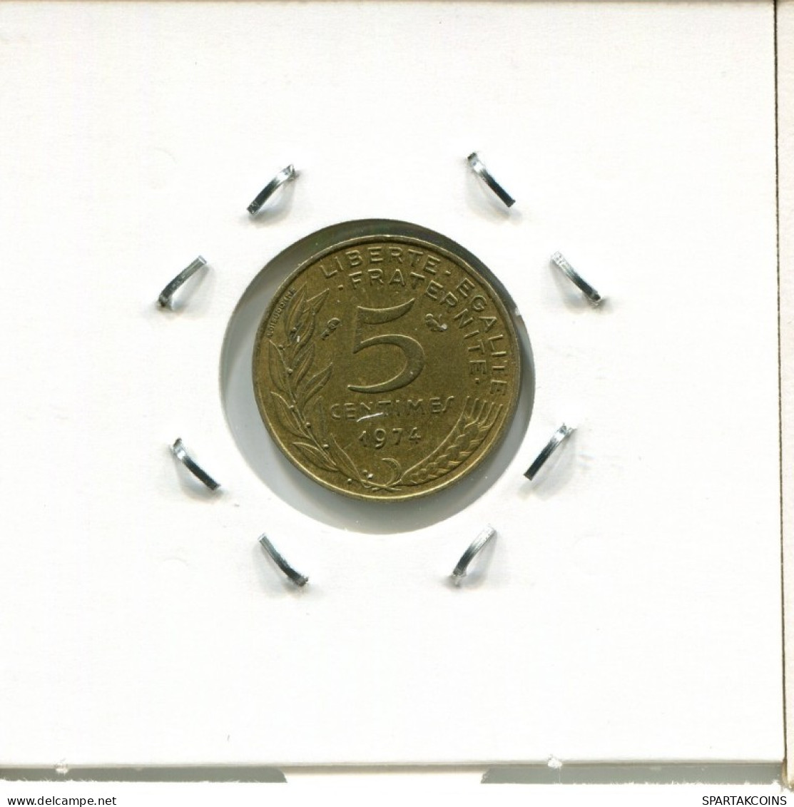 5 CENTIMES 1974 FRANCIA FRANCE Moneda #AN804.E.A - 5 Centimes