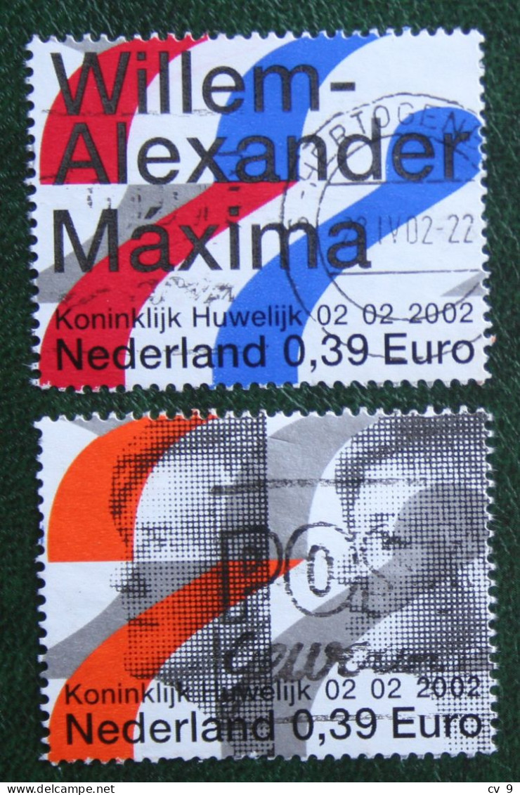 Koninklijk Huwelijk NVPH 2046 A+b (Mi Block 74); 2002 Gestempeld / Used NEDERLAND / NIEDERLANDE / NETHERLANDS - Oblitérés