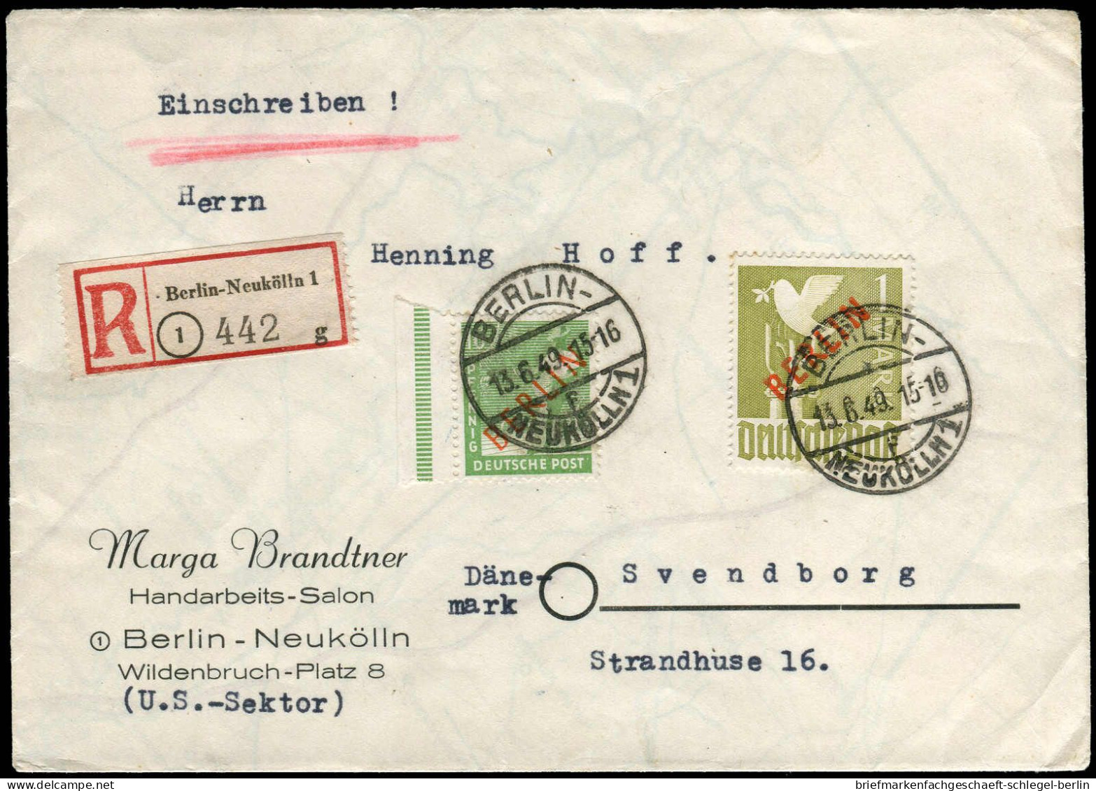 Berlin, 1949, 33 + 24, Brief - Other & Unclassified