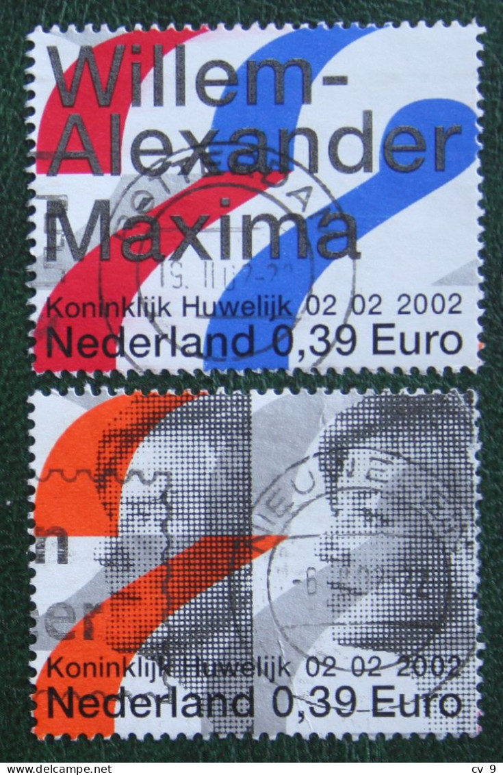 Koninklijk Huwelijk NVPH 2046 A+b (Mi Block 74); 2002 Gestempeld / Used NEDERLAND / NIEDERLANDE / NETHERLANDS - Gebraucht