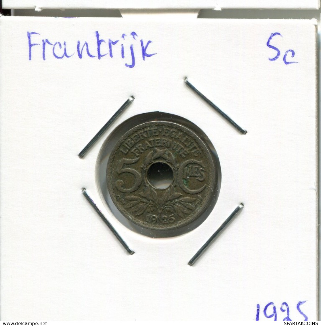 5 CENTIMES 1925 FRANKREICH FRANCE Französisch Münze #AM730.D.A - 5 Centimes