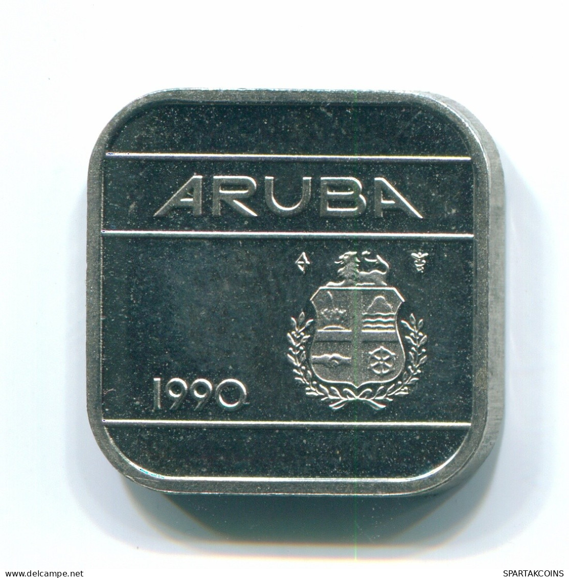 50 CENTS 1990 ARUBA (NIEDERLANDE NETHERLANDS) Nickel Koloniale Münze #S13645.D.A - Aruba