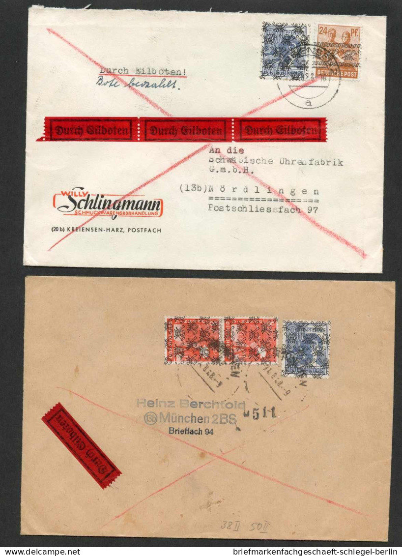 Amerik.+Brit. Zone (Bizone), 1948, 38 II (29 + 50 II - 44 I + ... - Sonstige & Ohne Zuordnung